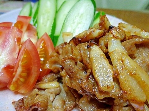 食欲増進☆葉しょうがと豚肉の味噌炒め